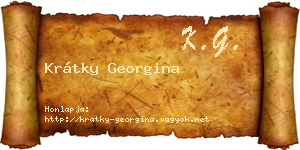 Krátky Georgina névjegykártya